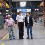 Farid Malikov (centre), executive director of PESI in Azerbaijan, visits a facility in Slovakia as part of his training with the Slovak Chamber of Trade and Industry  (Trenčín branch) in the frame of the BSO Exchange scheme as part of the East Invest 2 programme of the EU4Business initiative. 