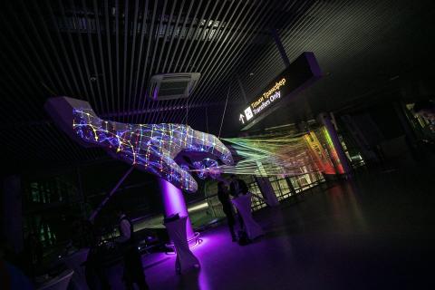 The event was organised in the unusual venue of Lviv International Airport, which was decorated for the occasion