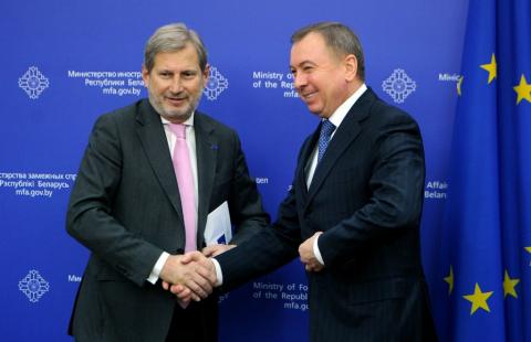 Johannes Hahn and Vladimir Makei