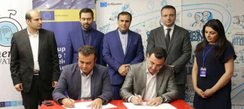 Caption: three MoUs were signed between Armenian and Iranian companies at the Forum