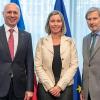 Pavel Filip, Federica Mogherini and Johannes Hahn